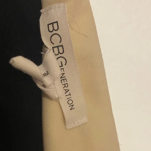 BCBGeneration One Shoulder Dress in Yellow and Cream - Picture 6 of 6